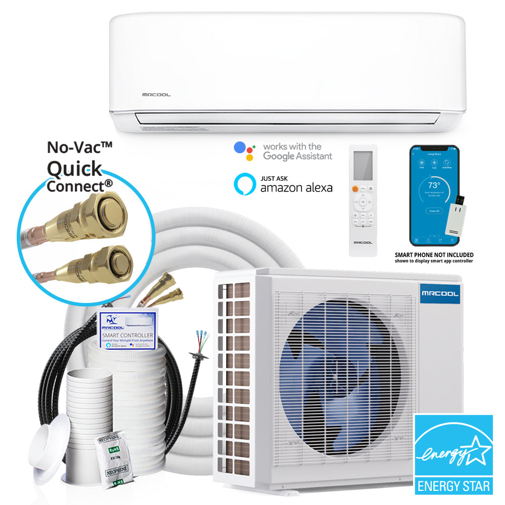 MRCOOL DIY 12K BTU, 22.5 SEER2 Ductless Mini Split Heat Pump Complete System | Energy Star | 4th Gen Series | DIY-12-HP-WM-115C25