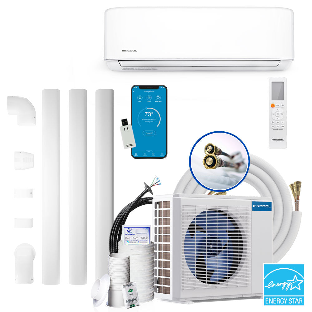 MRCOOL DIY 18K BTU, 22.7 SEER2 Ductless Mini Split Heat Pump Complete System | Energy Star | 4th Gen Series | DIY-18-HP-WM-230C25