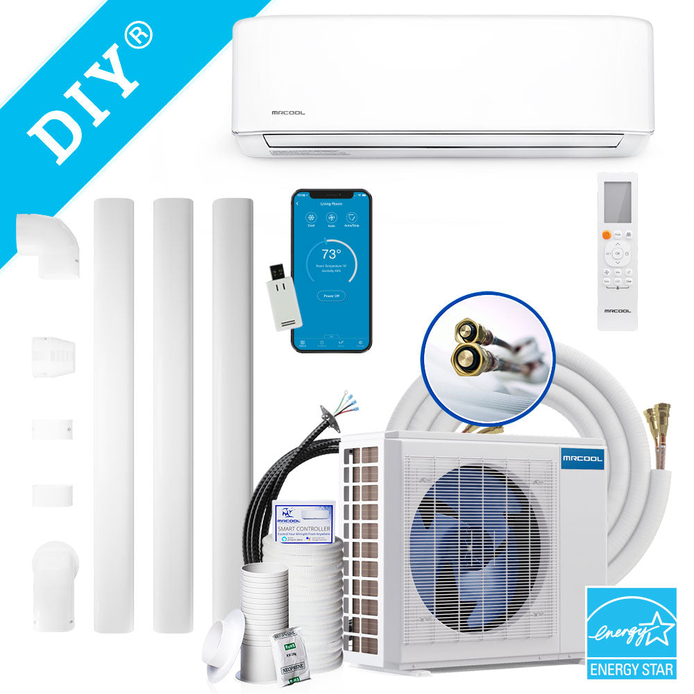 MRCOOL DIY 12K BTU, 22.5 SEER2 Ductless Mini Split Heat Pump Complete System | Energy Star | 4th Gen Series | DIY-12-HP-WM-115C25