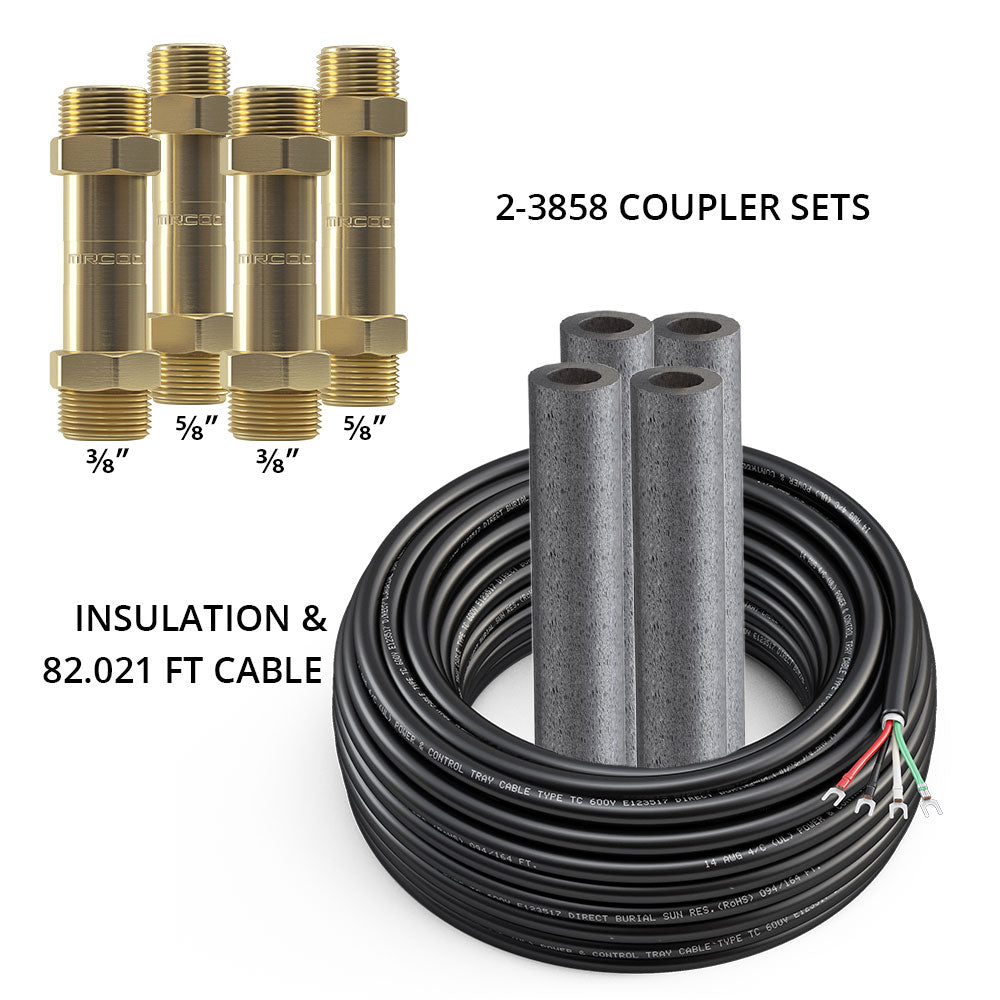 MRCOOL DIYCOUPLER-38 + DIYCOUPLER-58 (2 Sets) w/ 75 Ft. of Communication Wire for 24K & 36K Line Set | DIYCOUPLER-3858K75